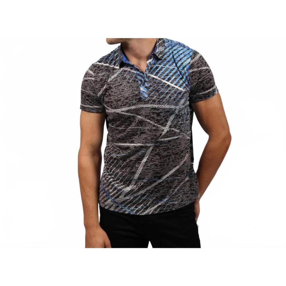 NEW EIGHT X print polo shirt in black